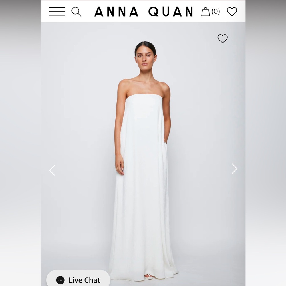 Anna Quan Delfine Dress White AU12 Never worn with tags